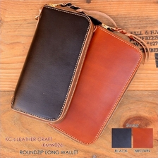 KC,s LEATHER CRAFT KMW026 ラウンドジップロングウォレット画像