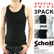 Schott 3PACK T/C RIB TANK TOP 3143097画像