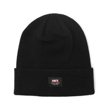 OBEY QUALITY DISSENT BEANIE (BLACK)画像