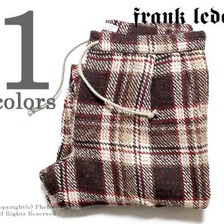 FRANK LEDER レッドチェッカードウール イージーパンツ 0423081画像