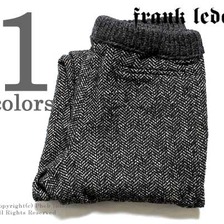 FRANK LEDER ブラック/クリームヘリンボーンウール イージーパンツ 0423060画像
