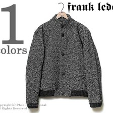 FRANK LEDER ブラック/クリームヘリンボーンウール ブルゾン・ジャケット 0427059画像
