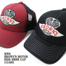 MWS BROWN'S MOTOR SIDE MESH CAP 1114401画像