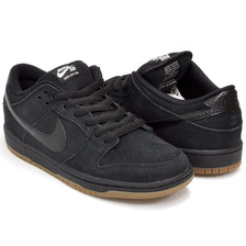 NIKE DUNK LOW PRO SB BLACK / BLACK - GUM MED BROWN 304292-045画像