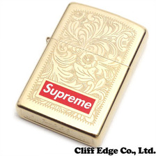 Supreme Engraved Brass Zippo GOLD画像