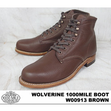 Wolverine WOLVERINE Cenntennial 1000 Mile Boot Brown Horween Bison Leather W00913画像
