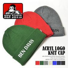 BEN DAVIS ACRYL LOGO KNIT CAP BDW-9502画像