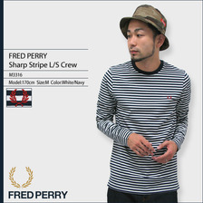 FRED PERRY Sharp Stripe L/S Crew M3316画像