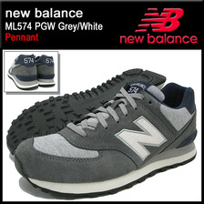 new balance ML574 PGW Grey/White Pennant画像