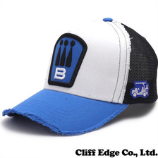 YOSHINORI KOTAKE DESIGN &times; BEAMS GOLF コラボ メッシュキャップ BLUExBLACK画像