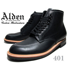 ALDEN Indy Boots 401 Black CHRMXL Leather画像