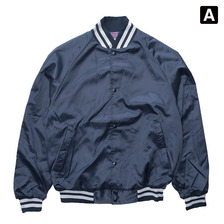 ASW ナイロン サテン アワードジャケット メンズ画像