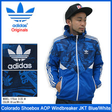 adidas Colorado Shoebox AOP Windbreaker JKT Blue/White Originals M69825画像