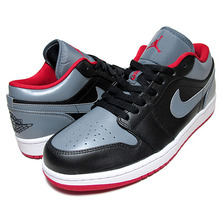 NIKE AIR JORDAN 1 LOW blk/c.gry-g.red 553558-012画像