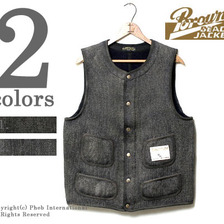 Brown's BEACH JACKET ユーズド加工リミテッドモデル ビーチクロスローネックベスト 524-LIMITED画像