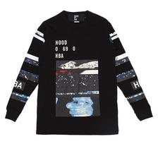 HOOD BY AIR. LAYERED GRAPHIC LS TEE BLACK HBAF14-TEE62-CWB画像