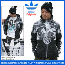 adidas Colorado Shoebox AOP Windbreaker JKT Black/White Originals M69824画像