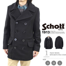 Schott 782US WOOL 4POCKETS PEA COAT 7378画像