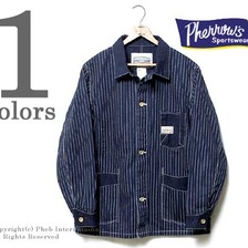 Pherrow's インディゴウォバッシュ カバーオールジャケット 550CA-W画像