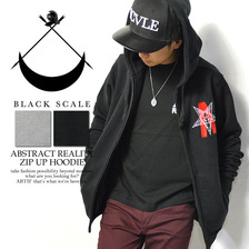 BLACK SCALE ABSTRACT REALITY ZIP UP HOODIE BSLK-023画像