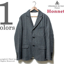 HONNETE ブリティッシュウール ヘリンボーンジャケット画像