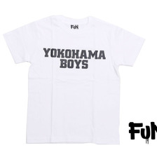 FUN YOKOHAMA BOYS TEE WHITExBLACK画像
