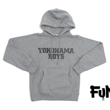 FUN YOKOHAMA BOYS PULLOVER PARKA GREYxBLACK画像