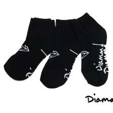 Diamond Supply Co. OG SCRIPT ANKLE SOCKS BLACK画像