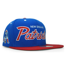 Mitchell & Ness NEW ENGLAND PATRIOTS SNAPBACK ROYALxRED LVMNNEP035画像