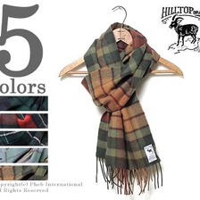 HILL TOP CHECK WOOL MUFFLER画像