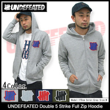 UNDEFEATED Double 5 Strike Full Zip Hoodie 5970449画像