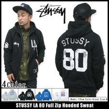 STUSSY LA 80 Full Zip Hooded Sweat 1973355画像