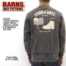 BARNS UNION SPECIAL CREW SWEAT SPECIAL WASH 「WORKERS」 BR-6002画像