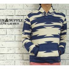 DENIM & SUPPLY Ralph Lauren ショールカラー ネイティブ柄 セーター画像