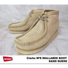 Clarks Women'S WALLABEE BOOT 35385 SAND SUEDE画像