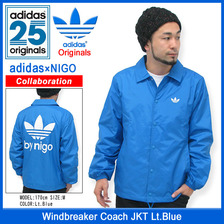 adidas Originals &times; NIGO Windbreaker Coach JKT Lt.Blue M34755画像