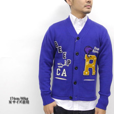 CHESWICK ROAD RUNNER COTTON LETTERED CARDIGAN CH90158画像