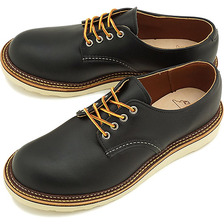 RED WING #8002 WORK OXFORD ROUND TOE BLACK CHROME画像