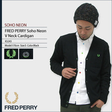 FRED PERRY Soho Neon V Neck Cardigan K5243画像