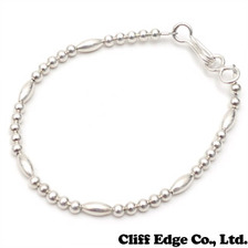 THE BINGO BROTHERS シルバー丸ビーズxシルバーパイプ ブレスレット SILVER画像