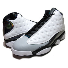 NIKE AIR JORDAN 13 RETRO WHITE/TROPICAL TEAL-BLACK-WOLF GREY 414571-115画像