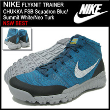 NIKE FLYKNIT TRAINER CHUKKA FSB Squadron Blue/Summit White/Neo Turk NSW BEST 625009-401画像