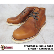 CHIPPEWA 5" WEDGE CHUKKA BOOT TAN DUBLIN WIDTH:E 4025TAN画像