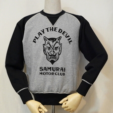 SAMURAI JEANS サムライ自動車倶楽部 SMS14-101 自動車倶楽部切り替えフリーダムスウェットシャツ14-101画像