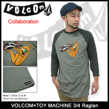 VOLCOM × TOY MACHINE 3/4 Raglan A5731419画像