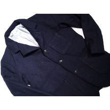 POST OVERALLS #2123 E-Z RIDER SHAGGY WOOL JACKET/navy画像