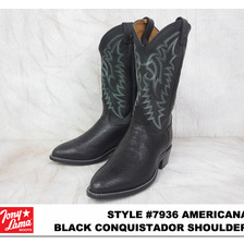 TONY LAMA 7936 AMERICANA BLACK CONQUISTADOR SHOULDER画像