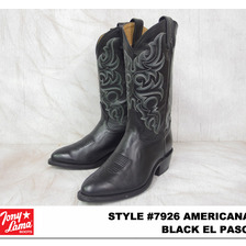 TONY LAMA 7926 AMERICANA BLACK EL PASO画像