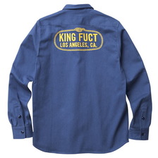 FUCT SSDD HERRINGBONE WORK SHIRT (BLUE) 3306画像