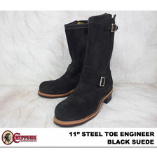 CHIPPEWA 11" ENGINEER BOOT BLACK SUEDE 1901M67画像